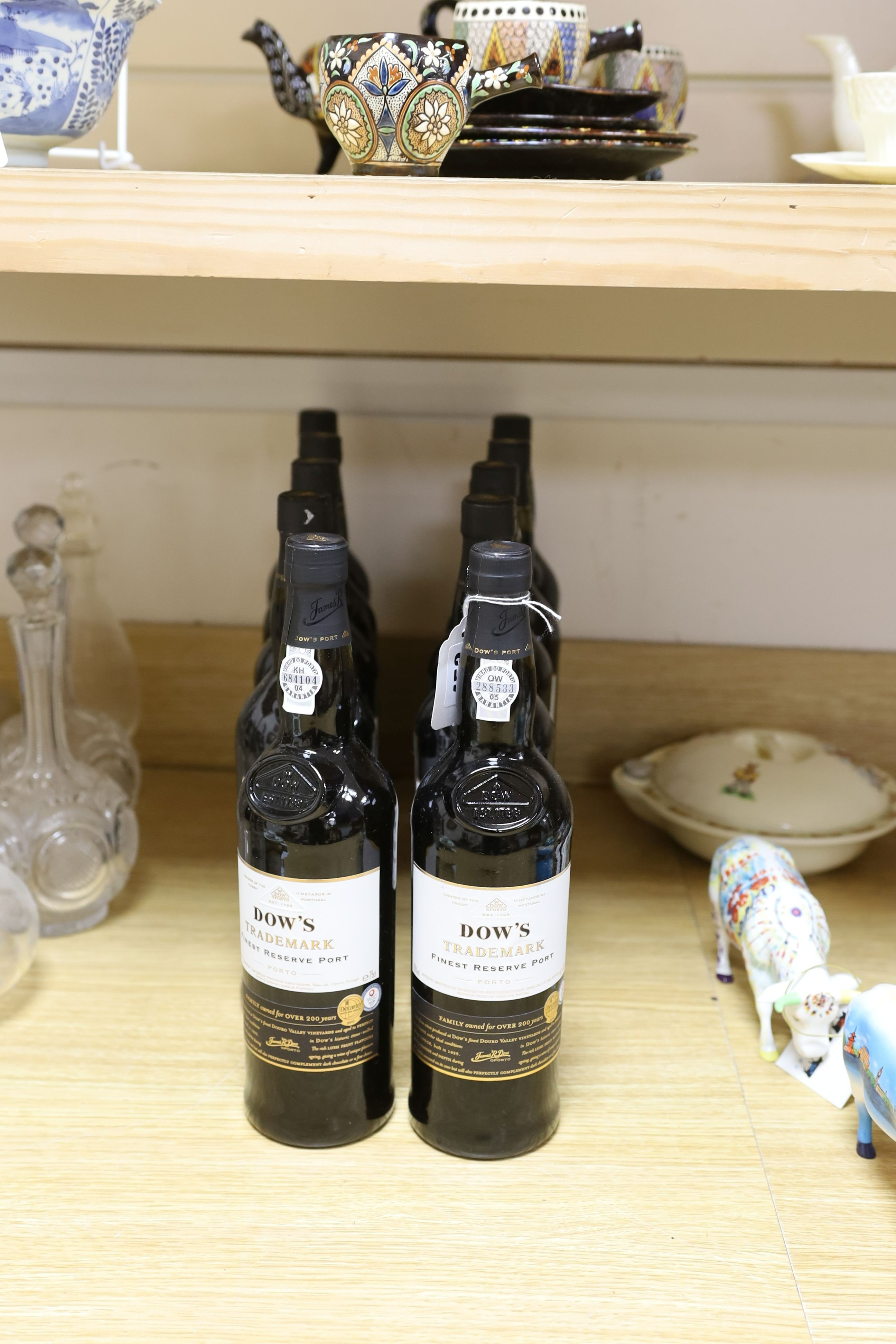 Ten bottles of Dows trademark finest reserve port